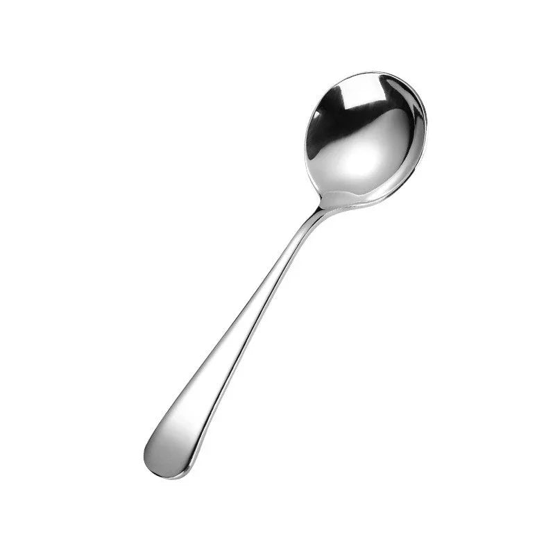 Silver spoon paired with 200ml ceramic coffee cupping bowl.