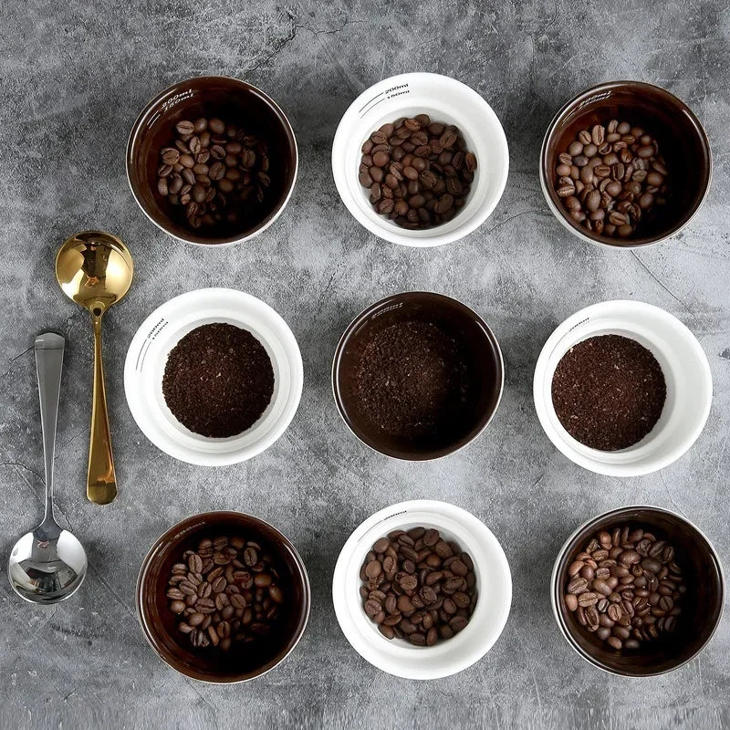 Vivalo 200ml Ceramic Coffee Cupping Bowls & Spoons