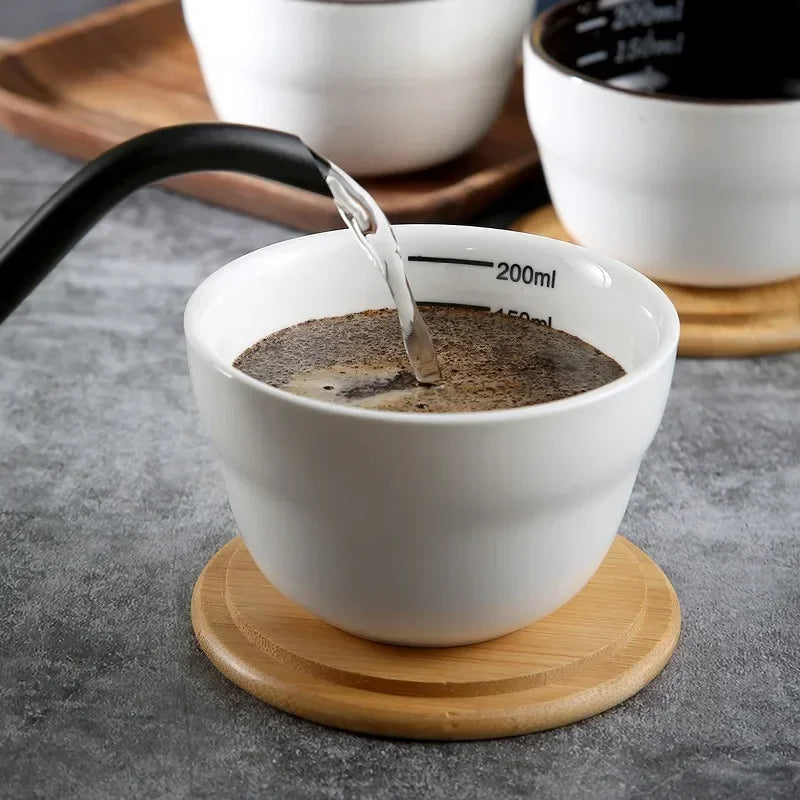 Vivalo 200ml Ceramic Coffee Cupping Bowl with Spoons