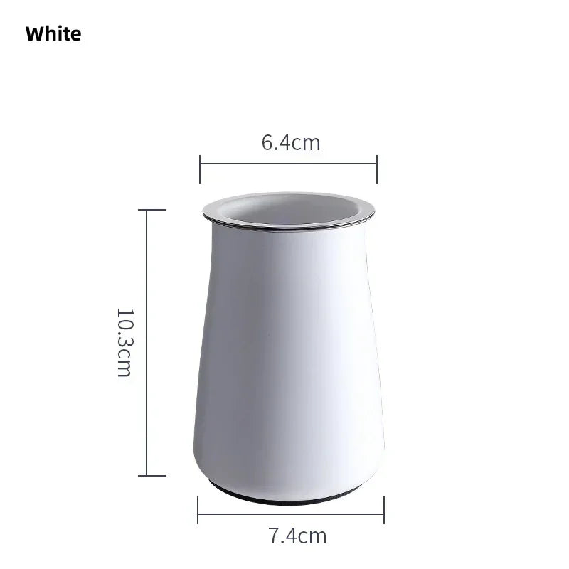 White Stainless Steel Coffee Grounds Sifter with Lid