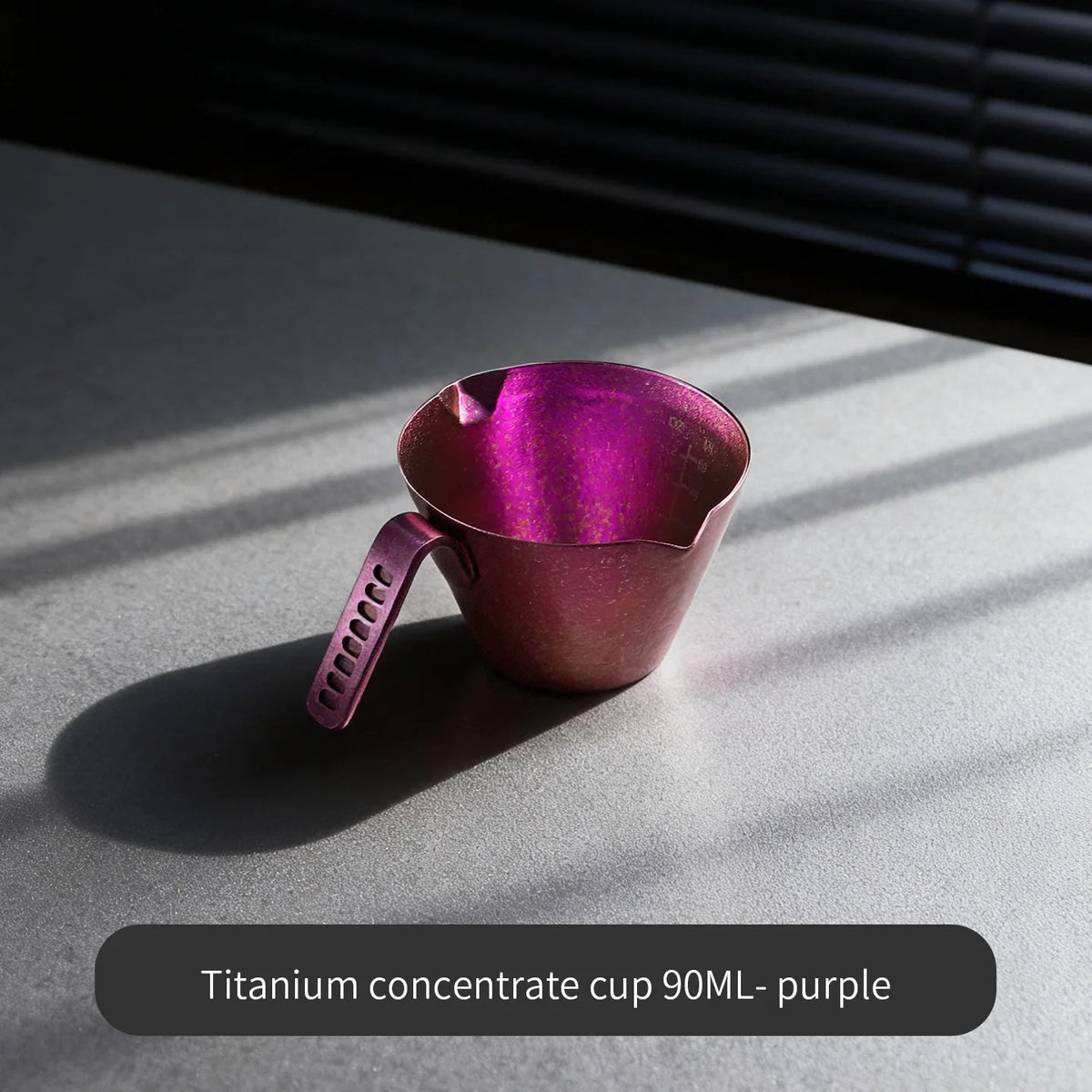 Vivalo Bincoo Titanium Espresso Measuring Cup, 90 mL, Purple Version