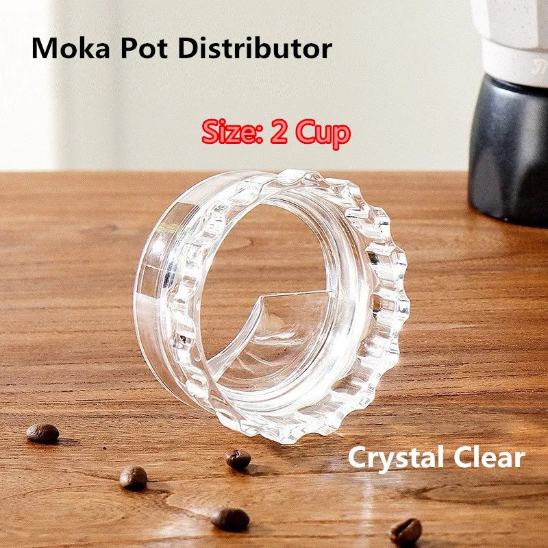 Crystal Clear 2 cup KANONE Moka Pot Dosing Funnel