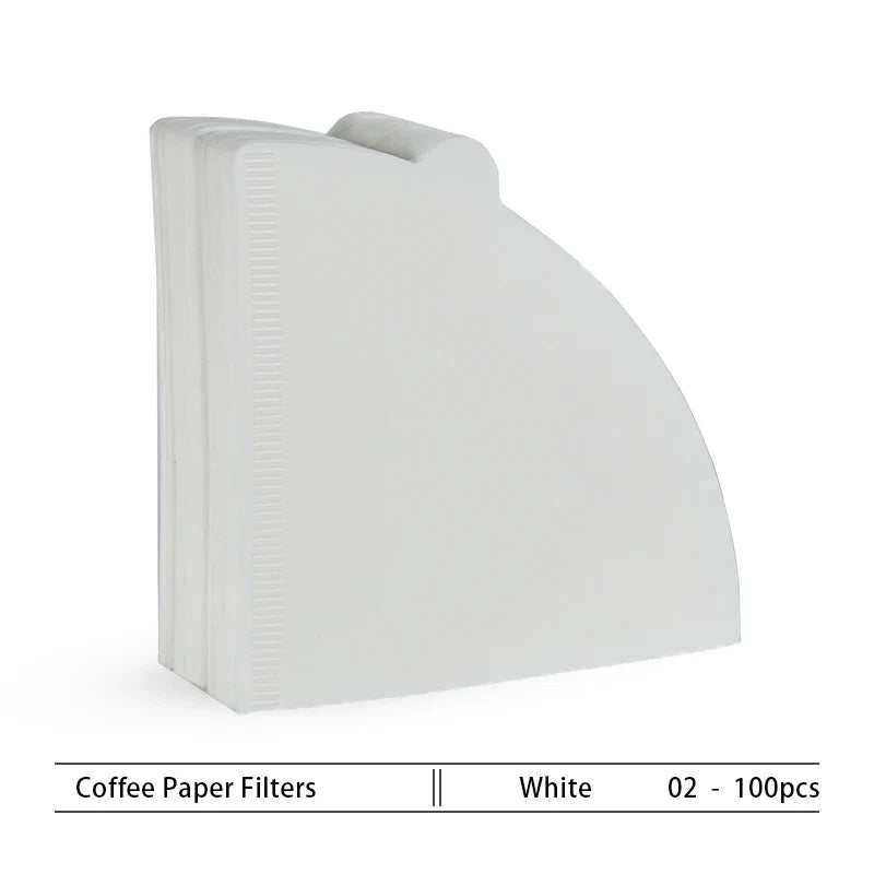 Vivalo V-Shaped Cone Coffee Filters – Natural Wood Pulp Paper, 2-4 Cup Pour-Over