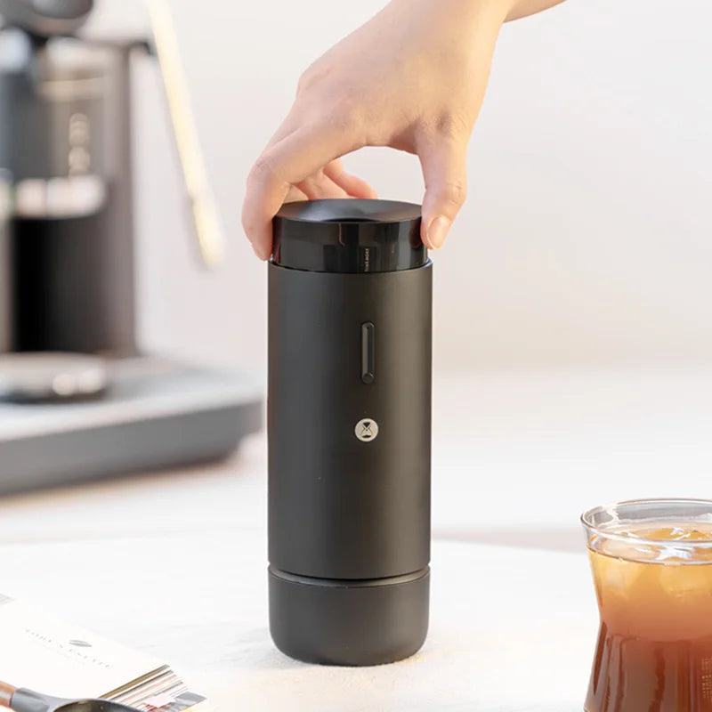 TIMEMORE WHIRLY01S Portable Electric Coffee Grinder in Black.