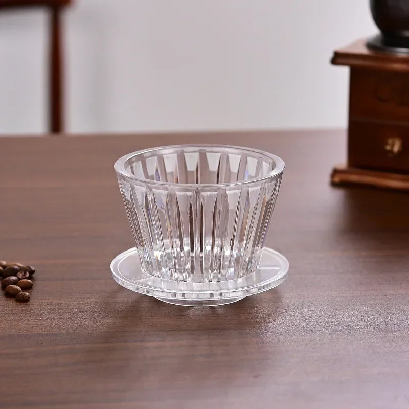 Vivalo Crystal Eye Reusable Coffee Filter – Flat-Bottom Pour-Over Dripper (1-2 Cup)