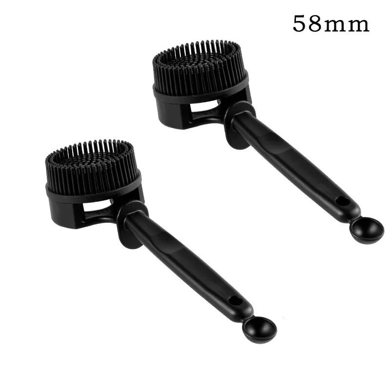 2pcs 58mm Vivalo Espresso Group Head Cleaning Brush & Replacement Heads