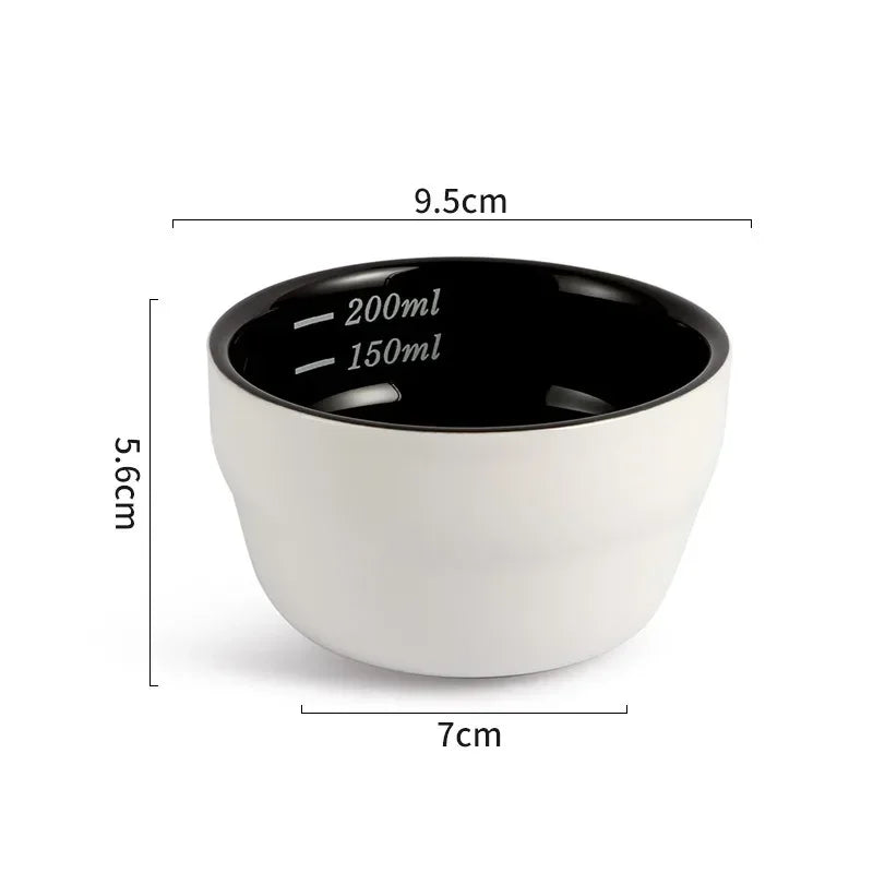 Vivalo 200ml Ceramic Coffee Cupping Bowl with Spoons
