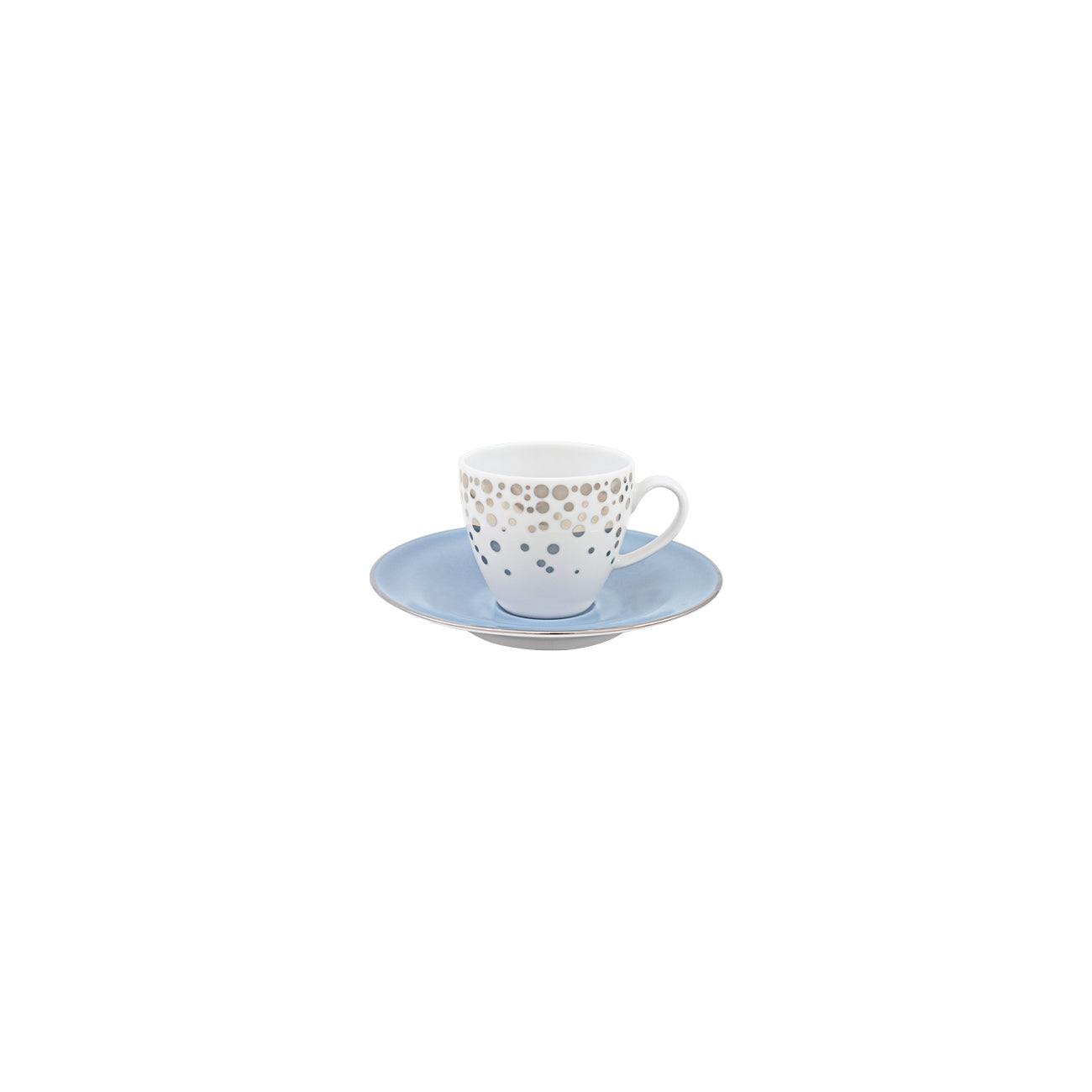 Silver Rain Espresso Cup + Saucer (Set of 2)