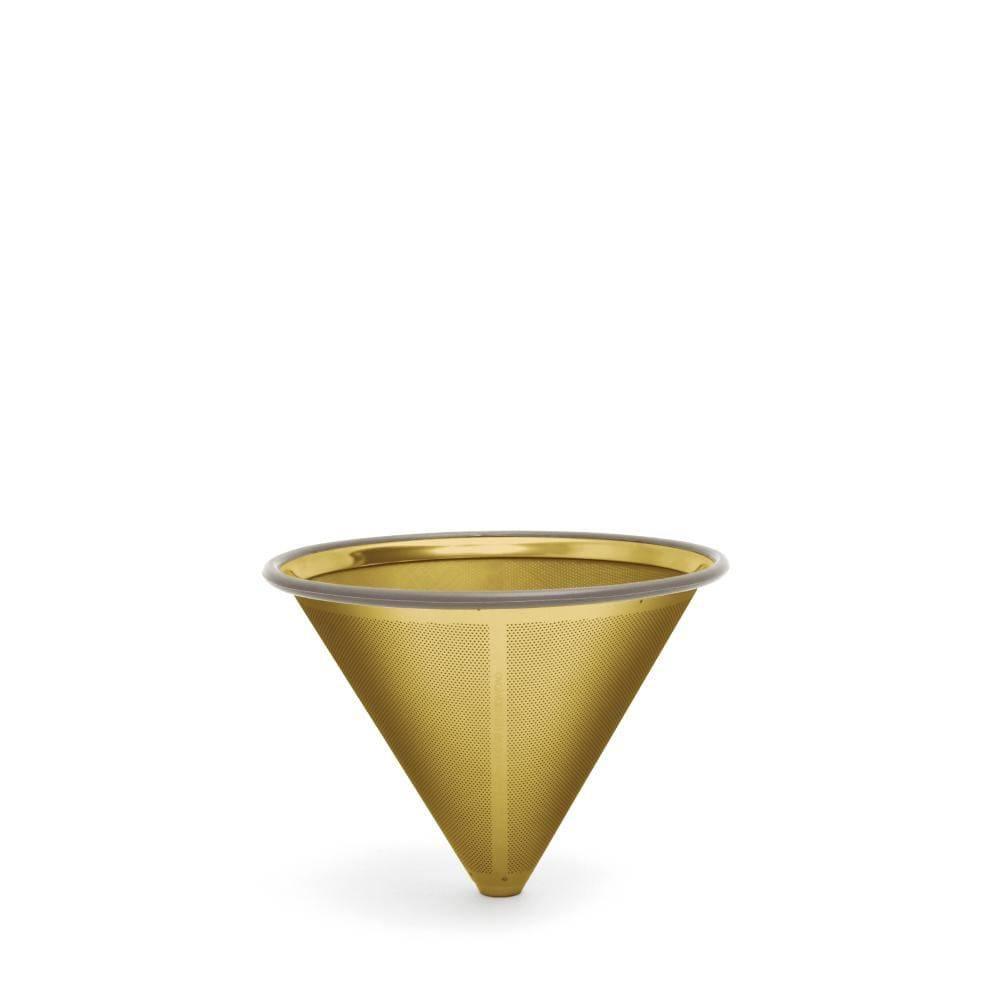 Ovalware Reusable Stainless Steel Pour-Over Coffee Filter in Gold