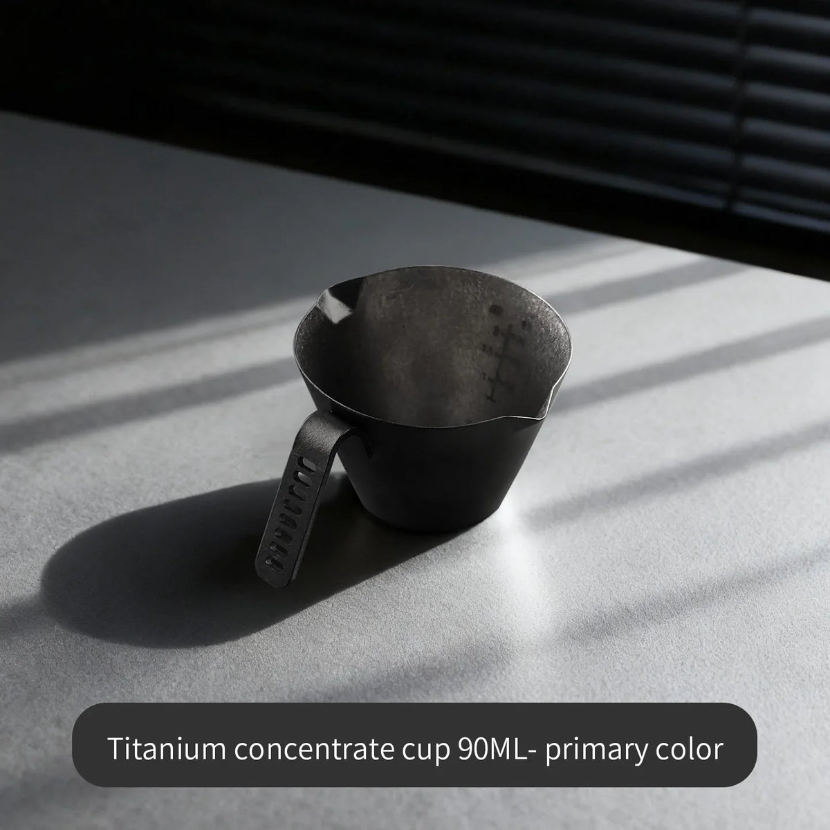 Vivalo Bincoo Titanium Espresso Measuring Cup, 90 mL, Silver
