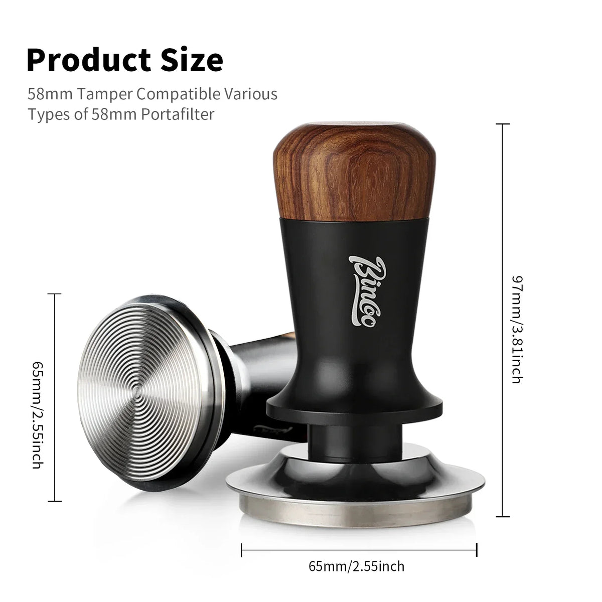 51mm version of the BINCOO Pro Constant-Force Espresso Tamper