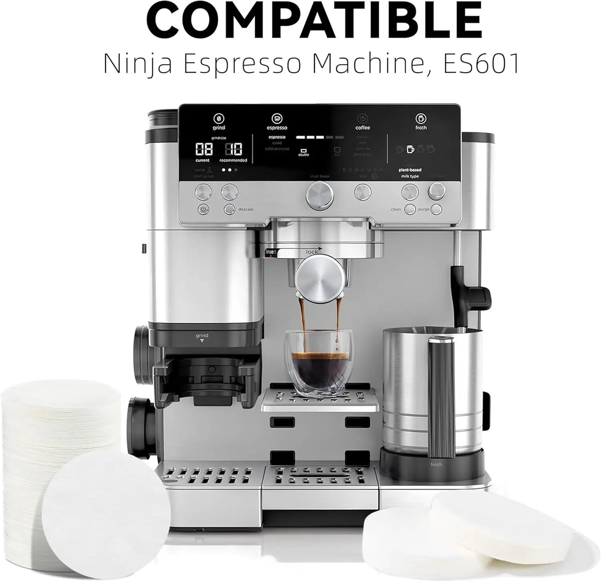 54mm Espresso Paper Puck Filters, 500 Count for your coffee brewing needs.