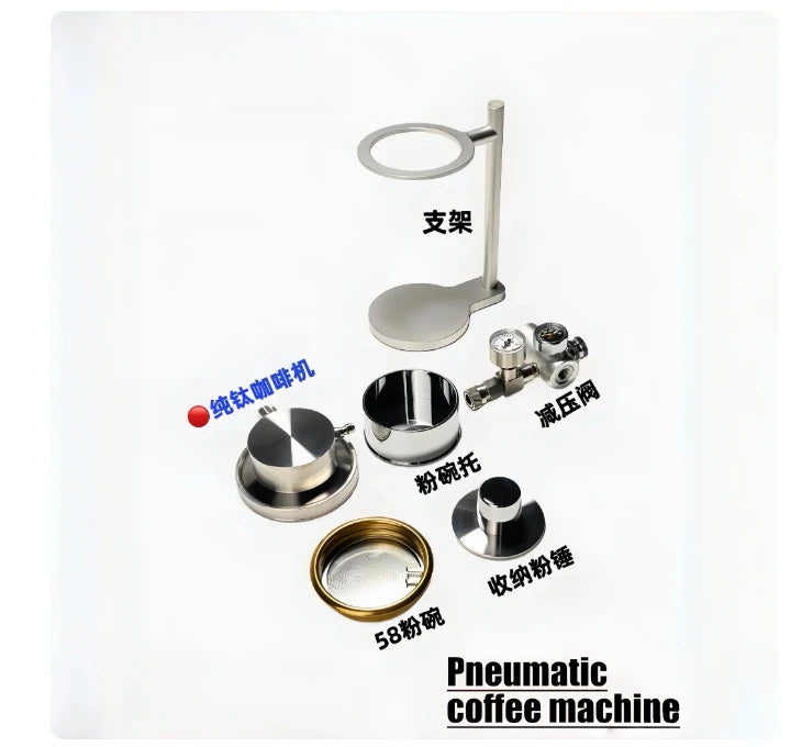 Stainless steel, silver pneumatic espresso machine with clean lines and modern design.