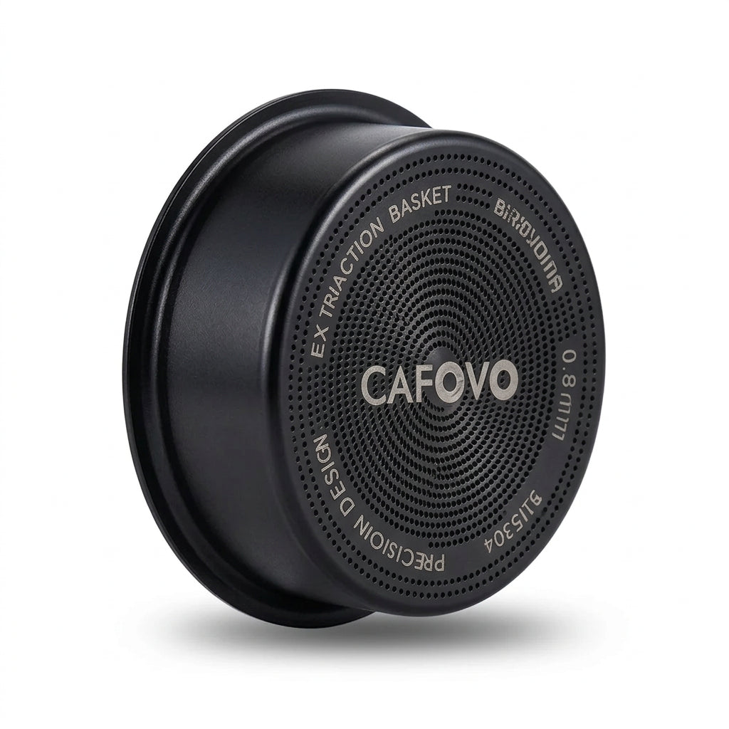 dsers CAFOVO 58mm Titanium Espresso Filter Basket, 18g, Silver version
