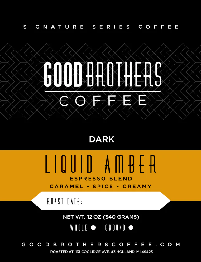 Liquid Amber Espresso Blend – Dark Roast | Good Brothers Coffee