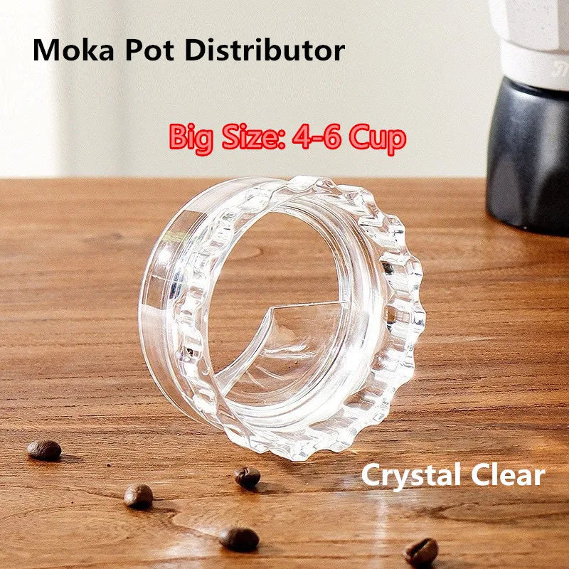 6-cup Crystal Clear KANONE Moka Pot Dosing Funnel