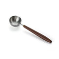 Brown 25ml Stainless Steel Coffee Scoop with Wooden Handle