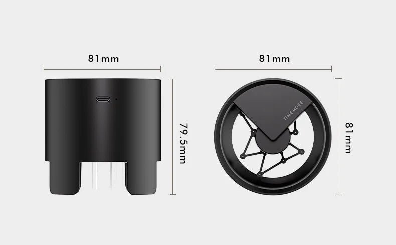 58mm version of the TIMEMORE Electric Needle Espresso Distributor
