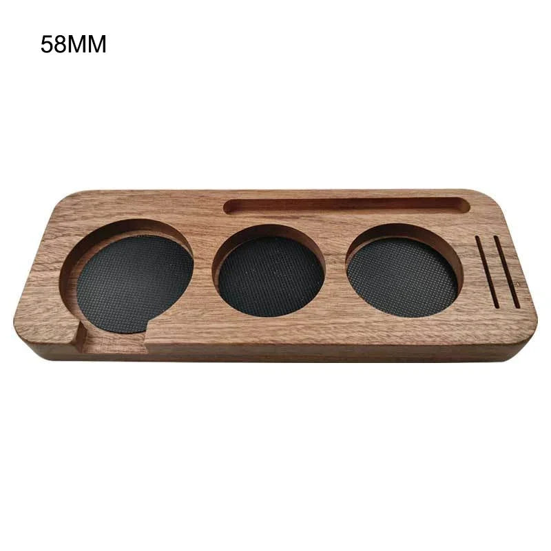 Sapele wood 58mm espresso tamping station