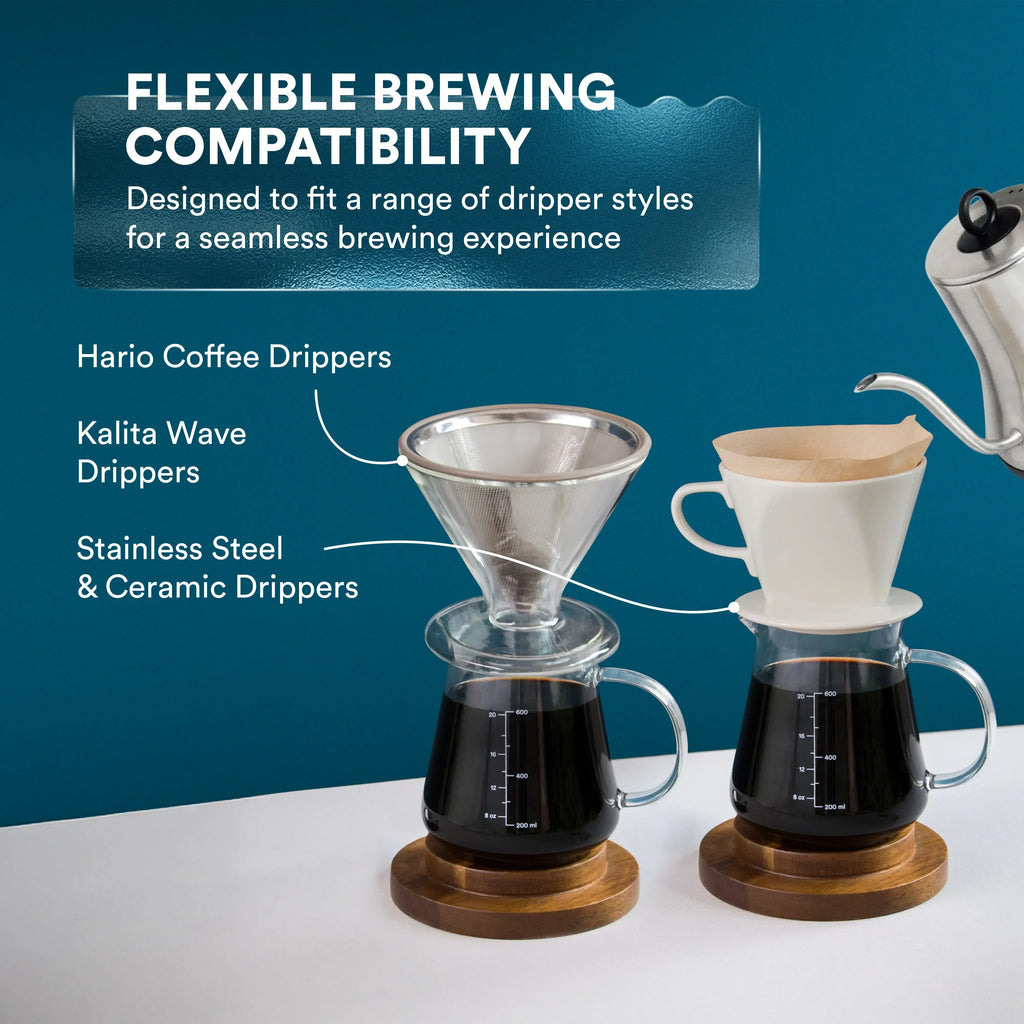 Ovalware Range Server – 600ml / 800ml Borosilicate Glass Coffee Server