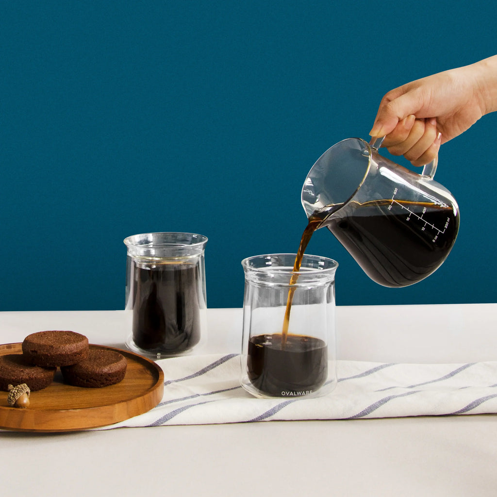 Ovalware Range Server – 600ml / 800ml Borosilicate Glass Coffee Server