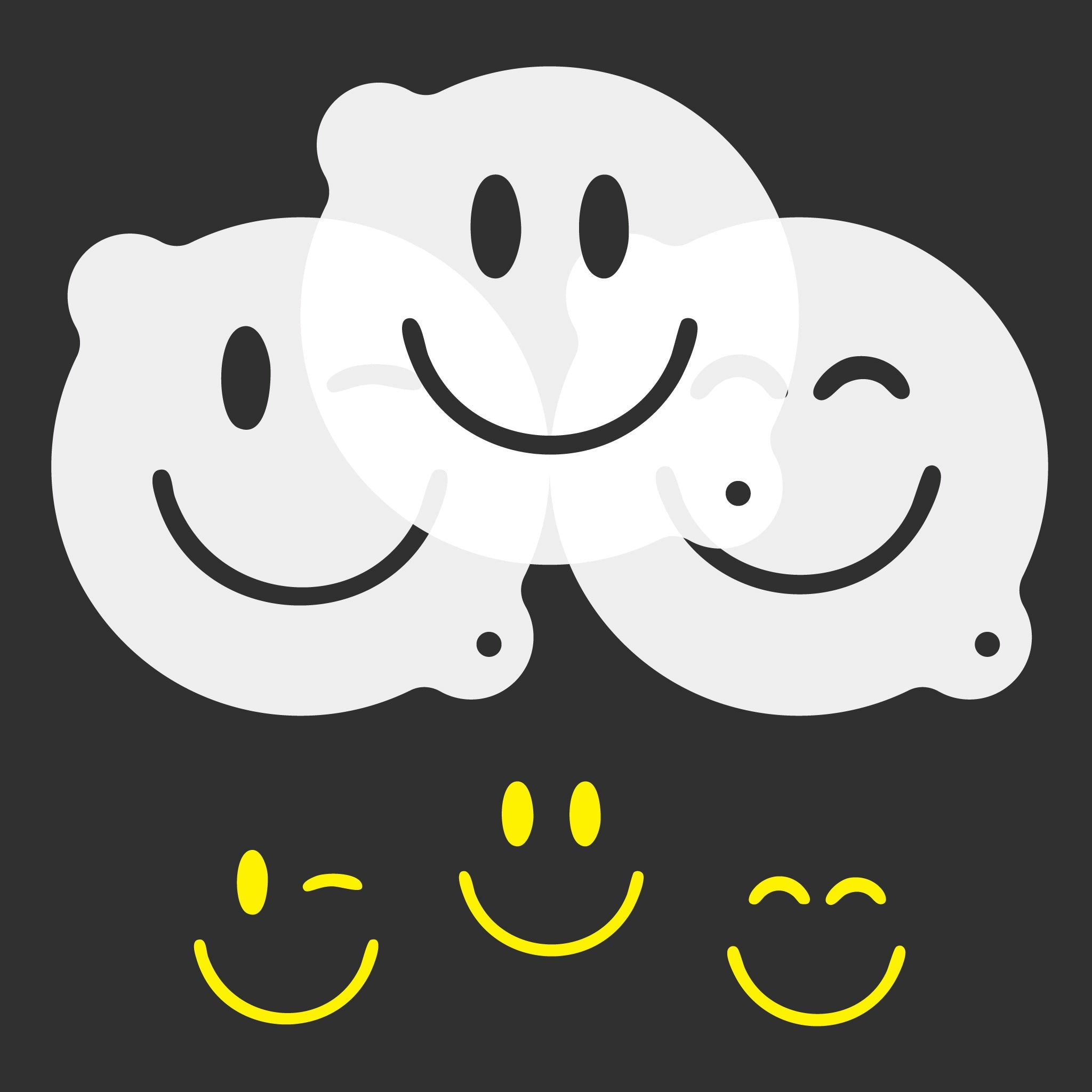 Smiley Face Coffee Stencils