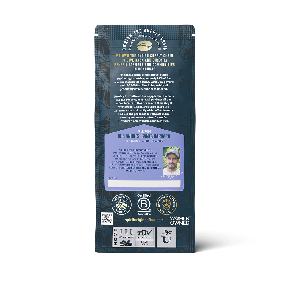 Honduras Dos Andres Gesha Washed – Light Roast Specialty Coffee, 50g Sample