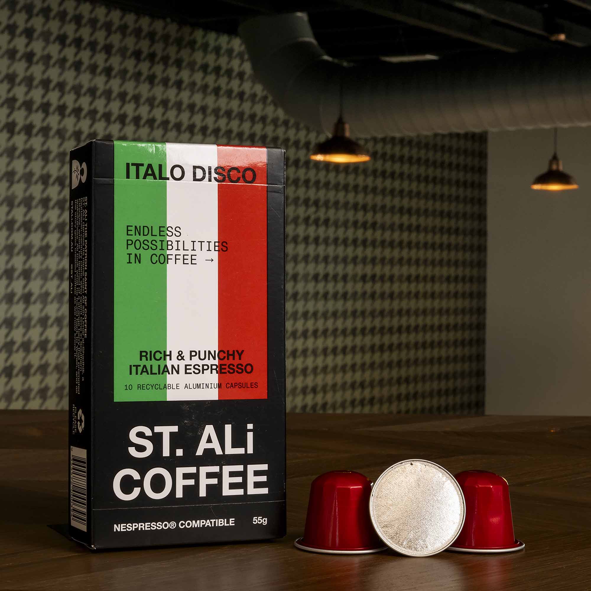 St. Ali Pods: Italo Disco – Dark Roast Nespresso Compatible Coffee (10 Pack) - Shop Coffee Hobby