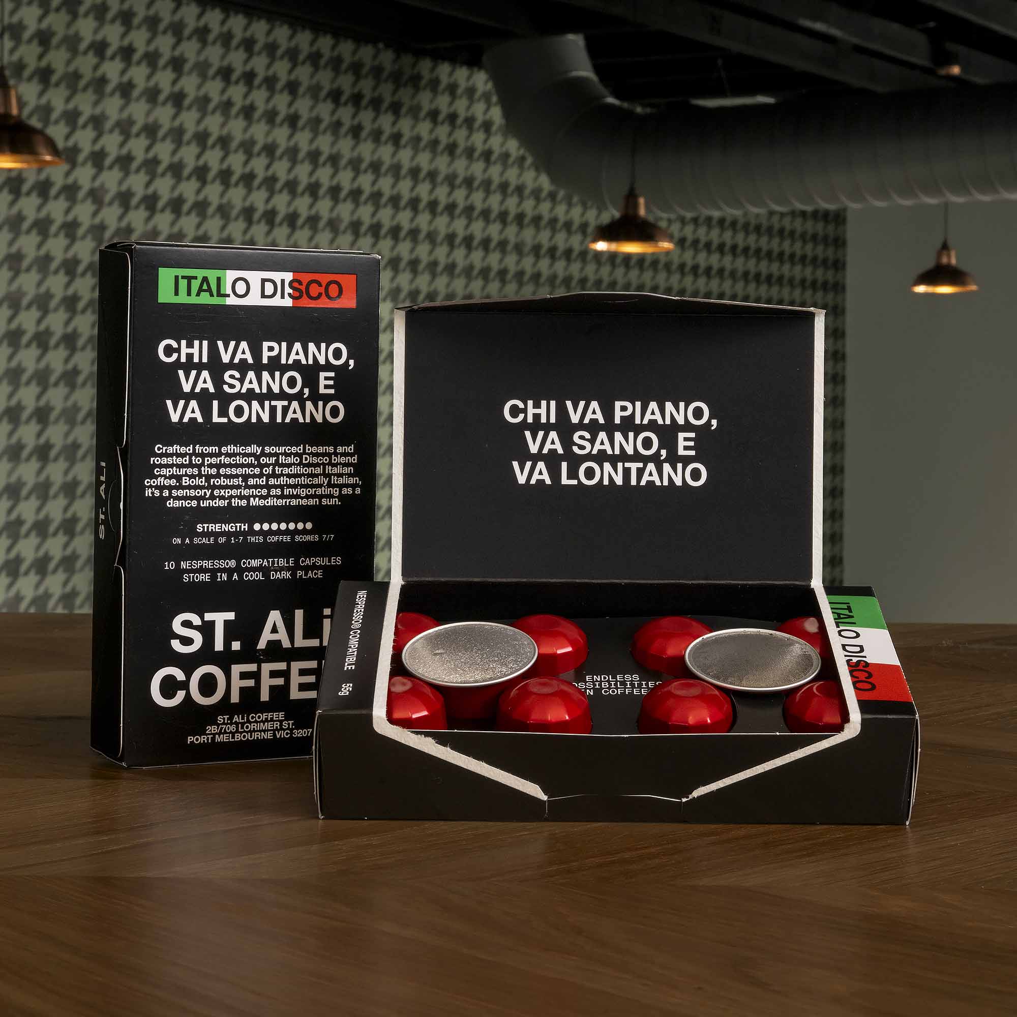 St. Ali Pods: Italo Disco – Dark Roast Nespresso Compatible Coffee (10 Pack) - Shop Coffee Hobby