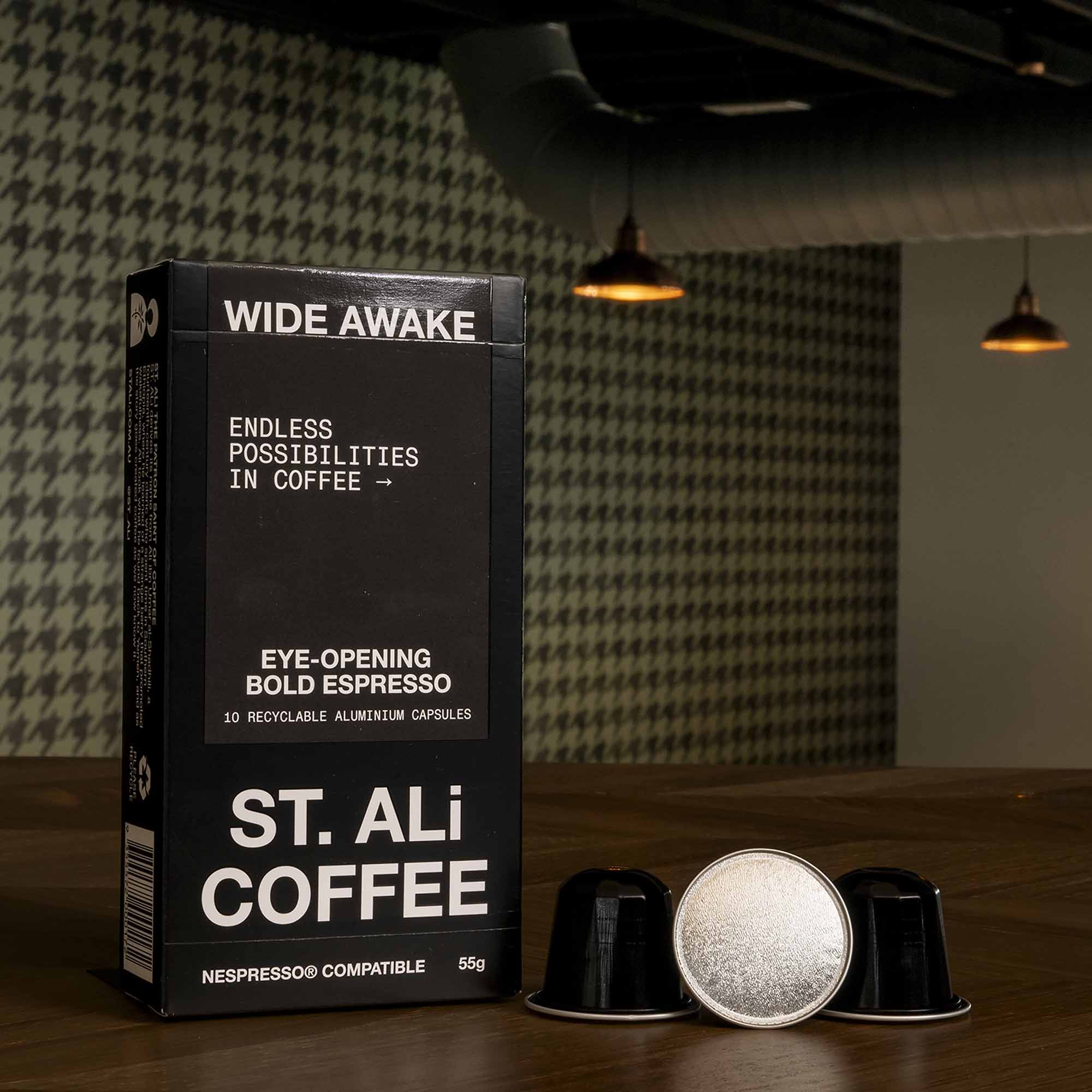 St. Ali Pods: Wide Awake – Dark Roast Nespresso Compatible Coffee (10 Pack) - Shop Coffee Hobby