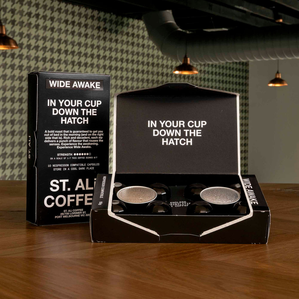 St. Ali Pods: Wide Awake – Dark Roast Nespresso Compatible Coffee (10 Pack) - Shop Coffee Hobby