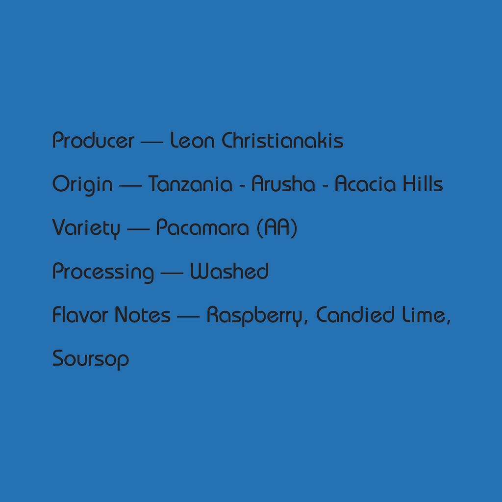 Tanzania Leon Christianakis - Pacamara