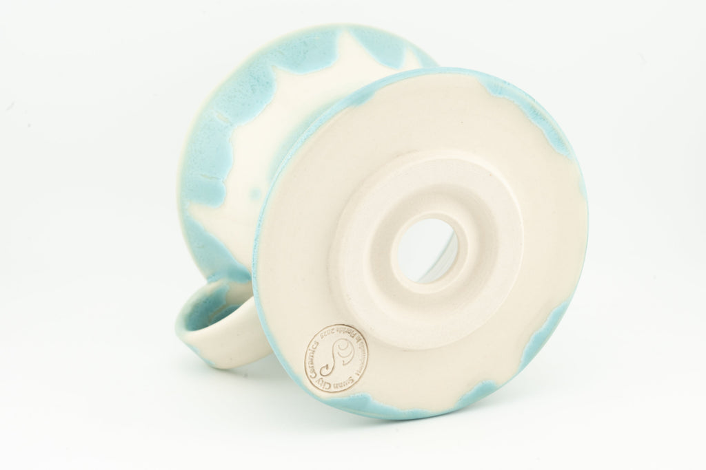 Swan City Ceramics V60 Pour-Over Coffee Dripper – Handmade Ceramic Cone Brewer