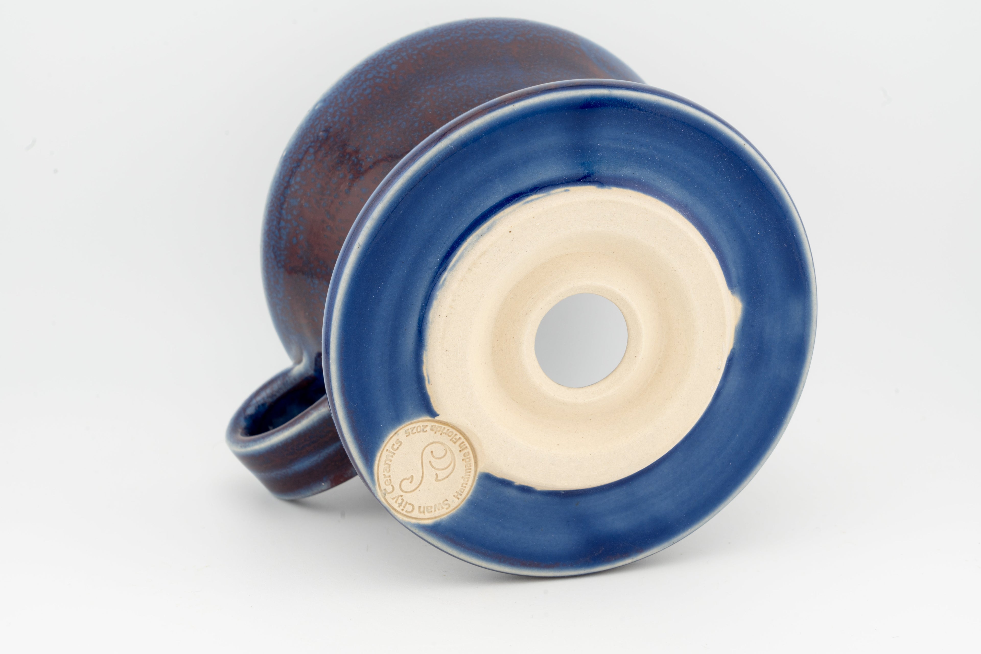 Swan City Ceramics V60 Pour-Over Coffee Dripper – Handmade Ceramic Cone Brewer