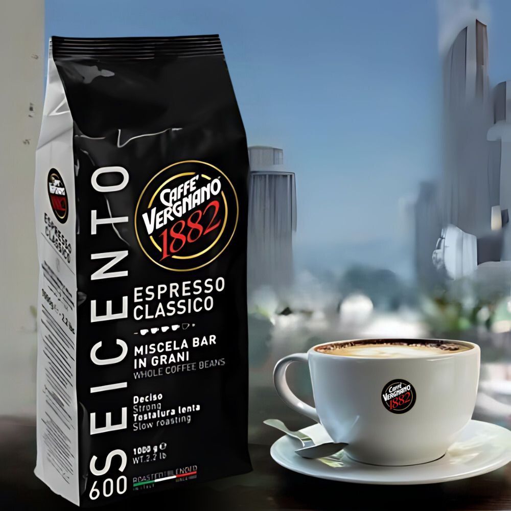 Caffè Vergnano Espresso Classico 600 Whole Bean Coffee, 1 kg