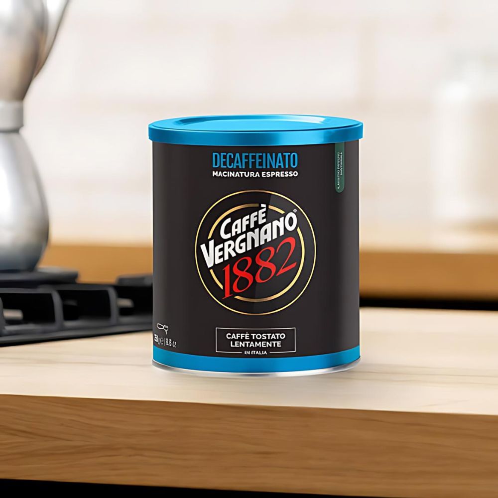 Caffè Vergnano Decaf Fine Ground Espresso Coffee, 8.8 oz