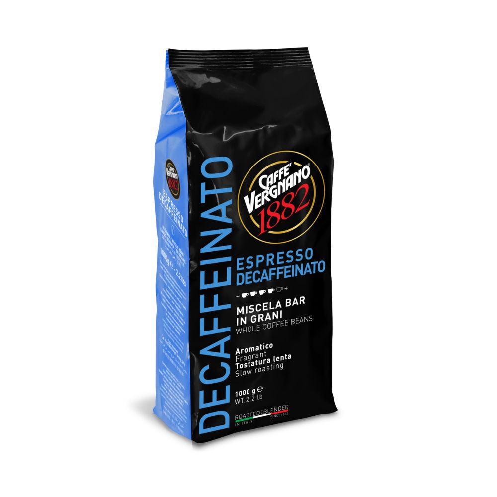 Caffè Vergnano Decaf Whole Bean Espresso Coffee, 1 kg