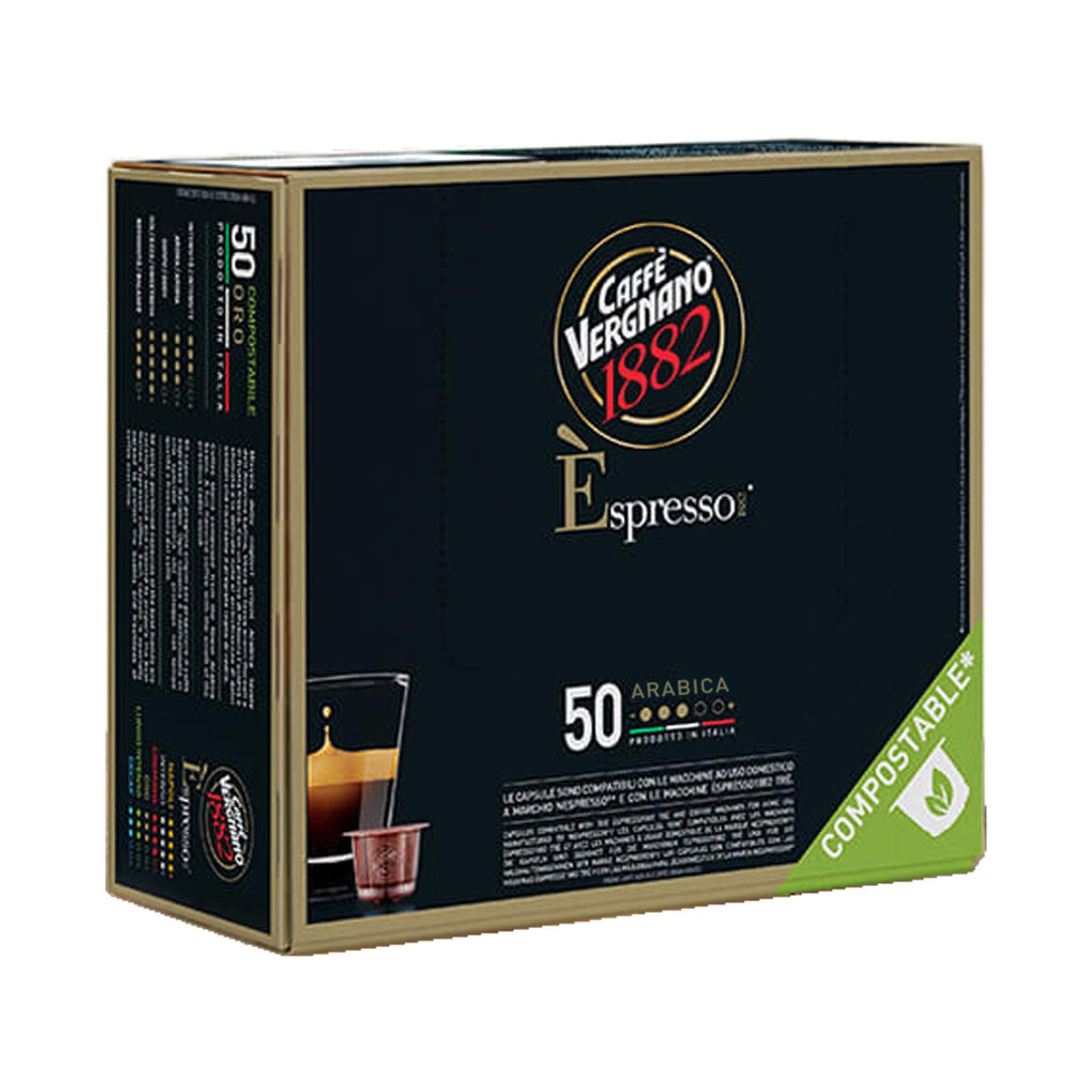 Caffè Vergnano Arabica Nespresso Compatible Capsules – 50 Count