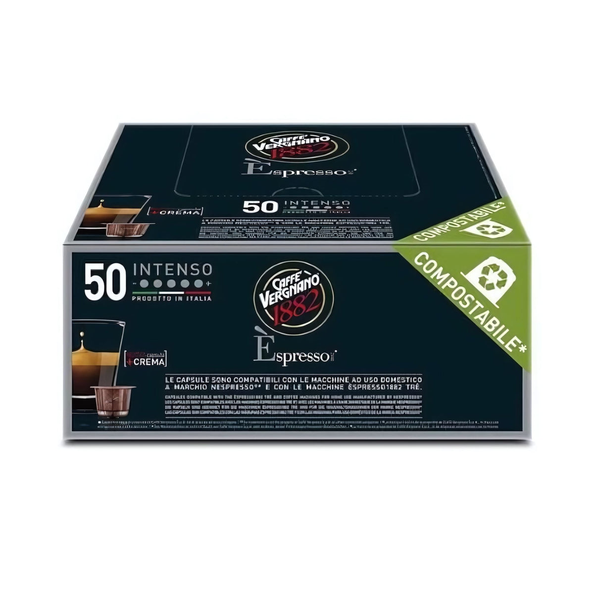 Caffè Vergnano Intenso Nespresso Original Capsules, 50 Count