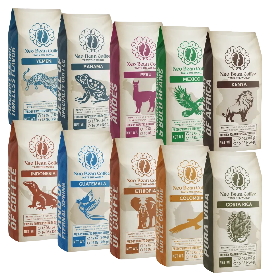 World Coffee Sample Pack — 5 Single-Origin Coffees, Freshly Roasted