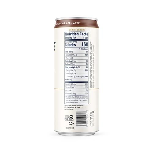 La Colombe Mocha Draft Latte, 11 oz Iced Coffee Can