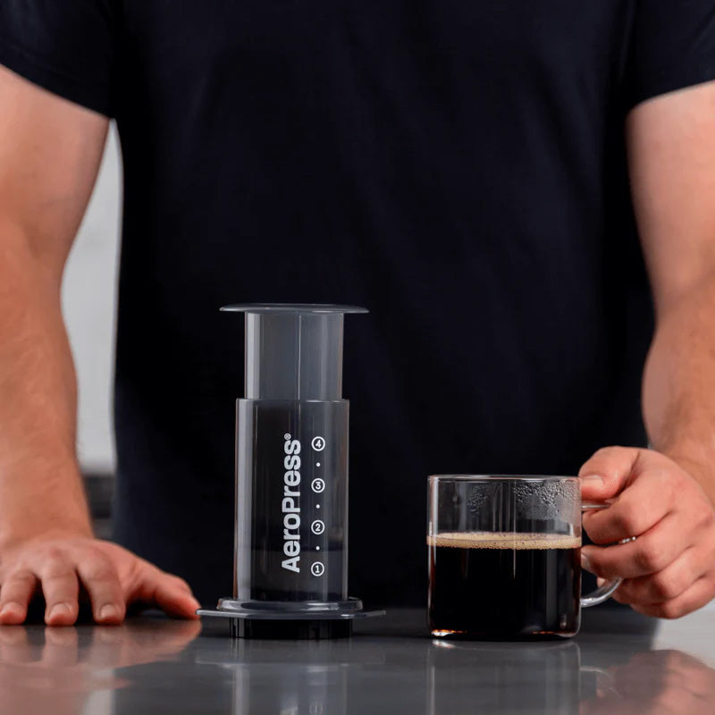 AeroPress Original 10 oz Manual Brewer in black for espresso and coffee brewing.