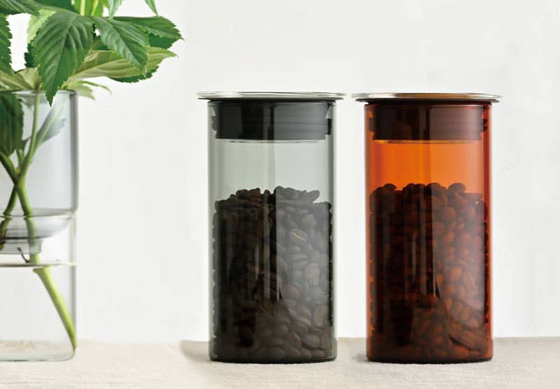 400 ml Gray HARIO COLORS Glass Coffee Canister