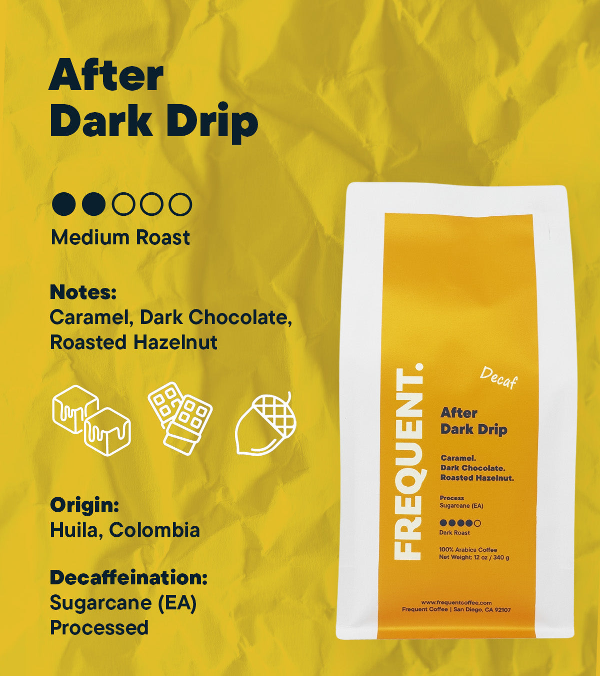 After Dark Drip Sugarcane Decaf Coffee | Dark Roast