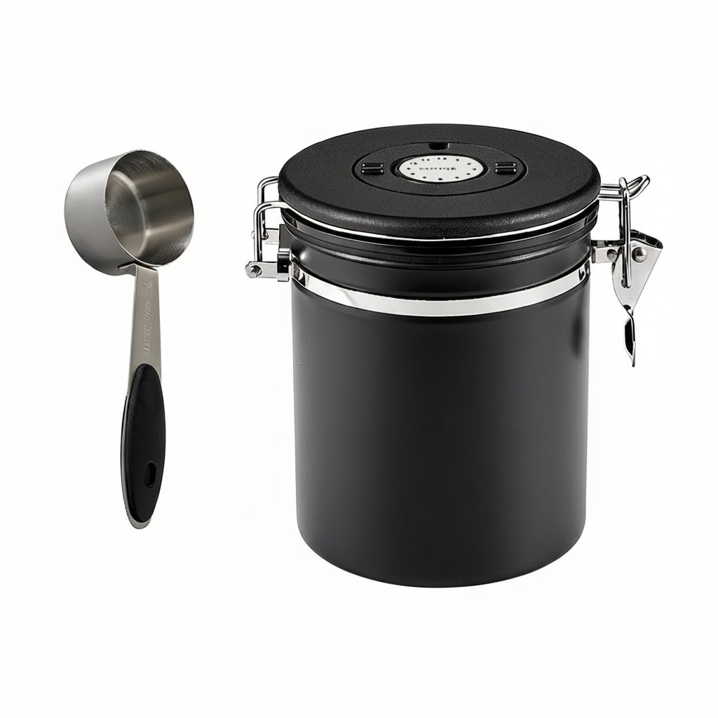 Airtight Coffee Canister – Vacuum‑Seal Storage with One‑Way CO₂ Valve (1.2L / 1.5L) - Shop Coffee Hobby