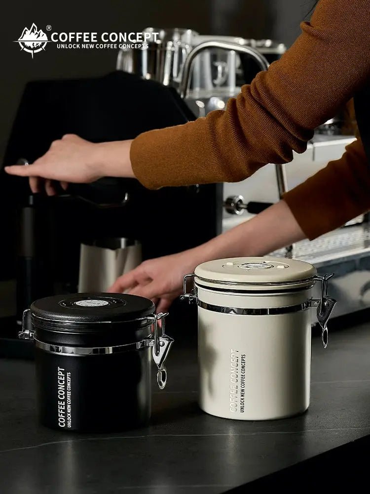 Airtight Coffee Canister – Vacuum‑Seal Storage with One‑Way CO₂ Valve (1.2L / 1.5L) - Shop Coffee Hobby