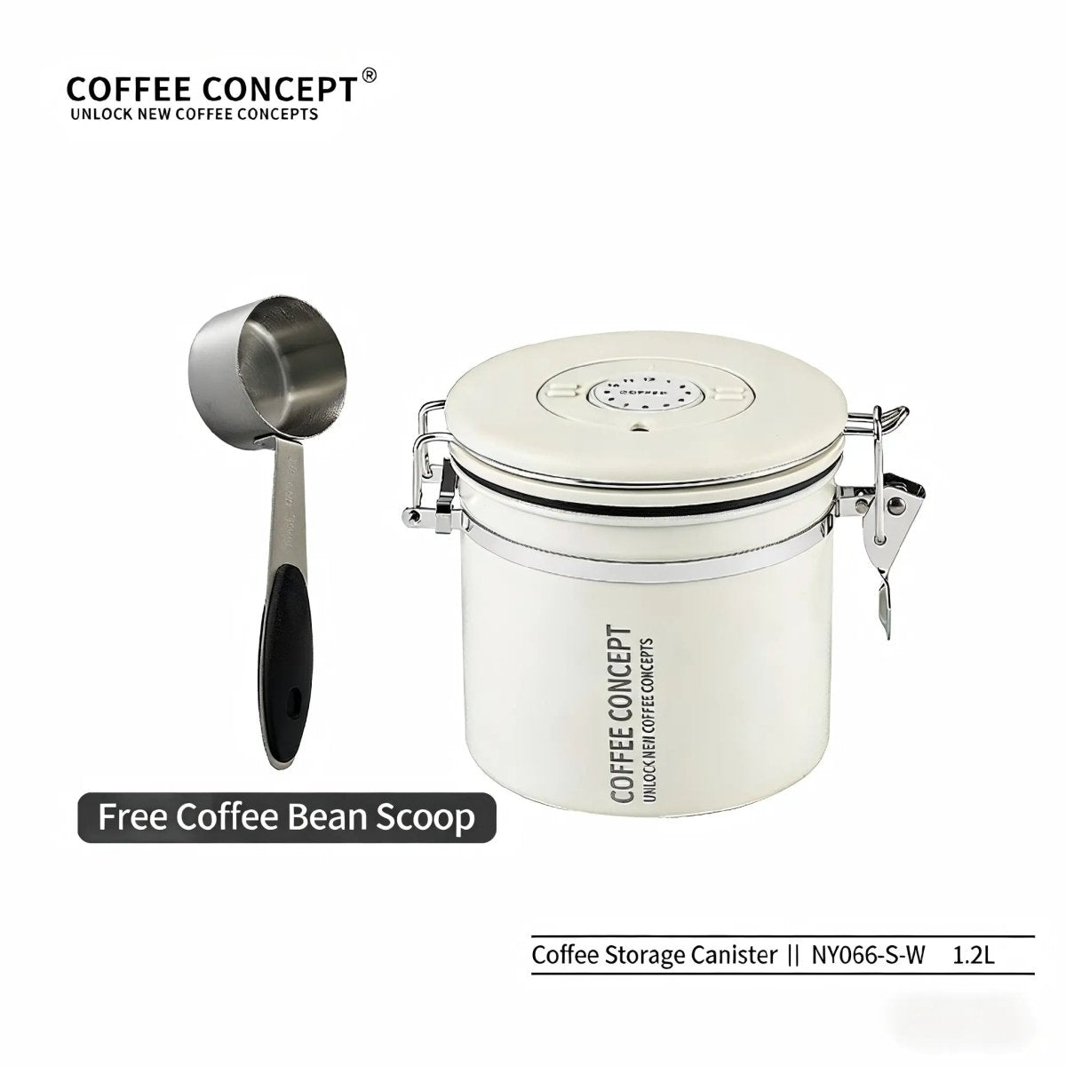 Airtight Coffee Canister – Vacuum‑Seal Storage with One‑Way CO₂ Valve (1.2L / 1.5L) - Shop Coffee Hobby