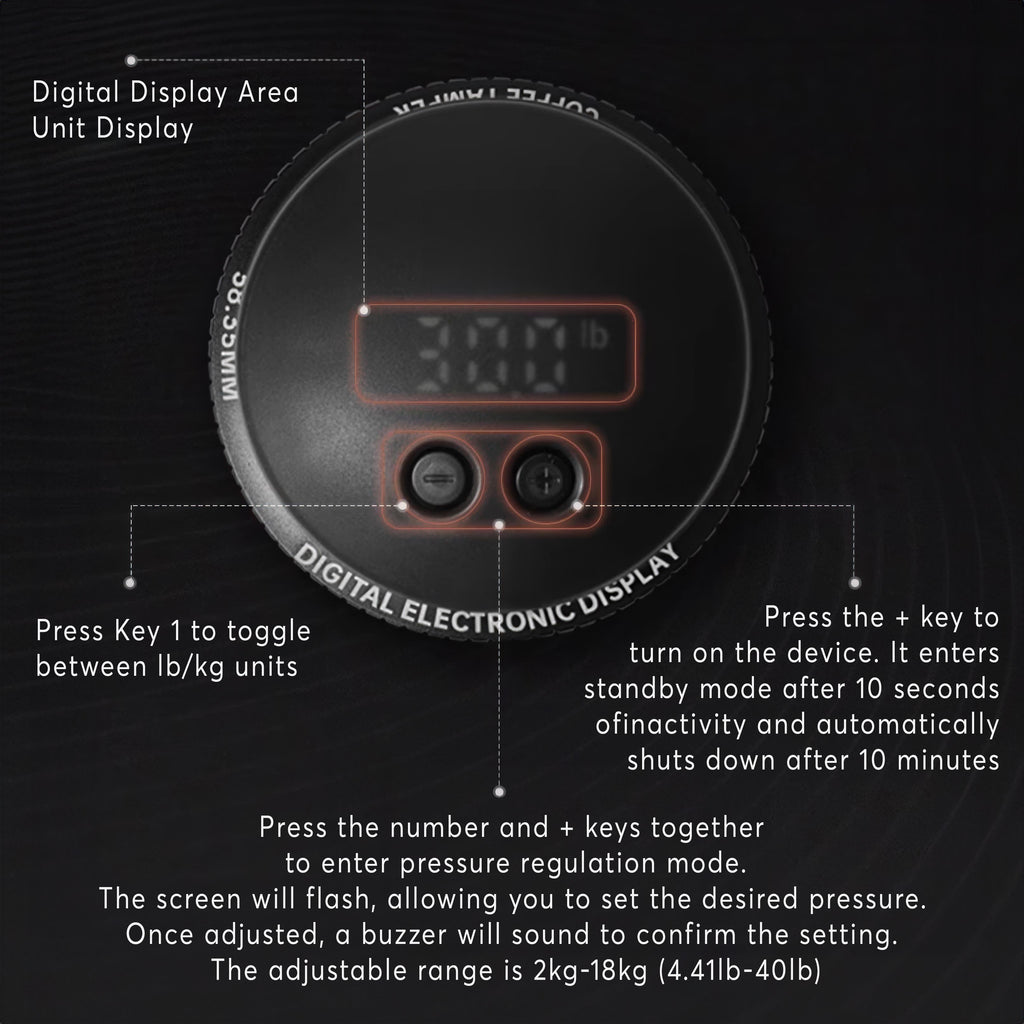 Adjustable Digital Tamper with Display - Shop Coffee Hobby