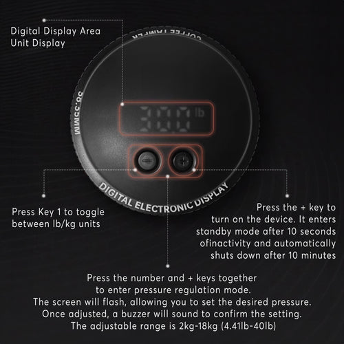 Adjustable Digital Tamper with Display - Shop Coffee Hobby