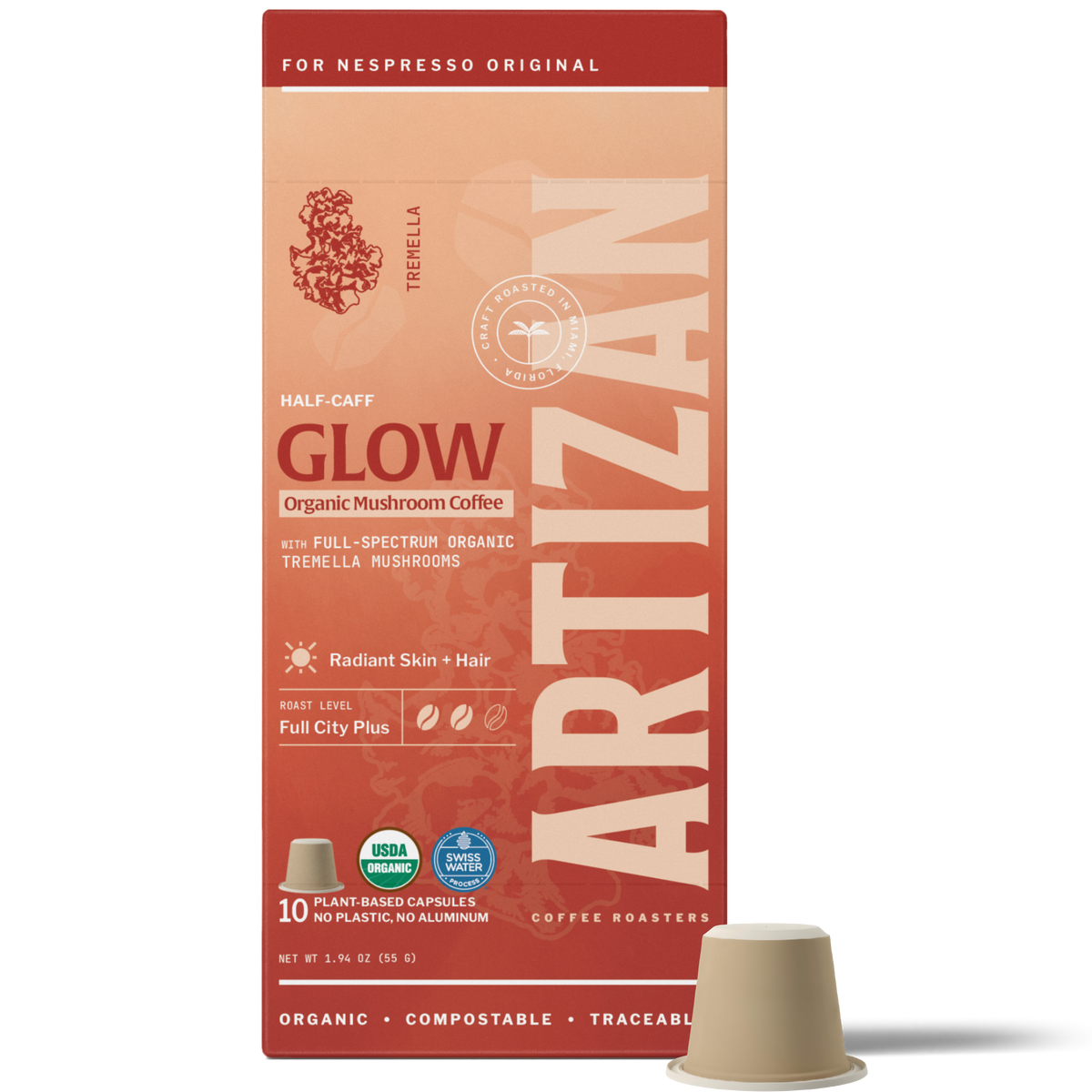 Artizan Organic Mushroom Tremella Half-Caff Espresso – Nespresso Compatible